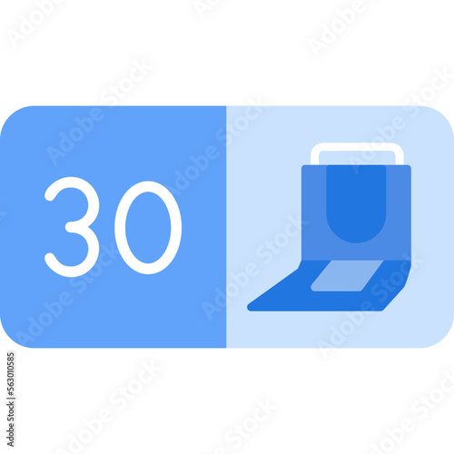 Seat Number Thirty Icon