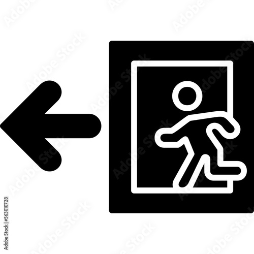 Emergency Exit Sign Icon