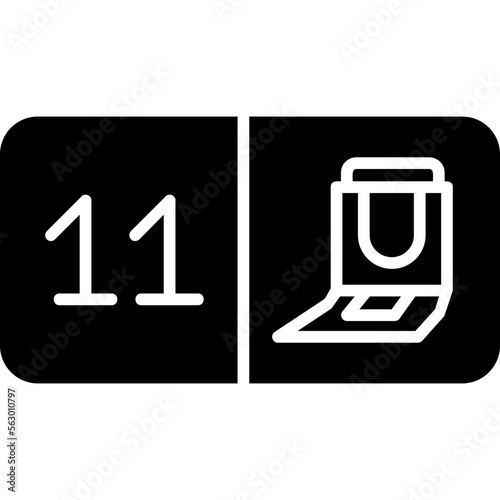 Seat Number Eleven Icon