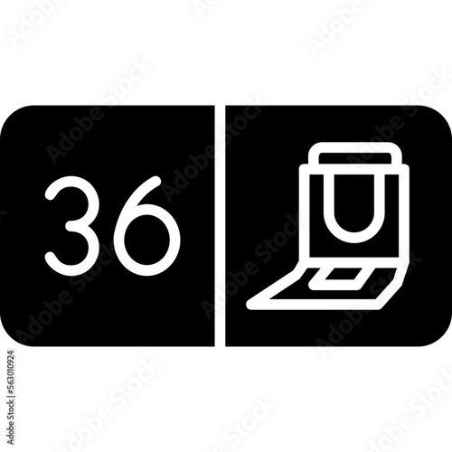 Seat Number Thirty Six Icon