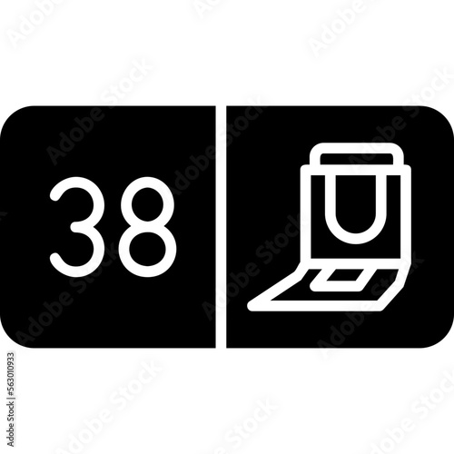 Seat Number Thirty Eight Icon