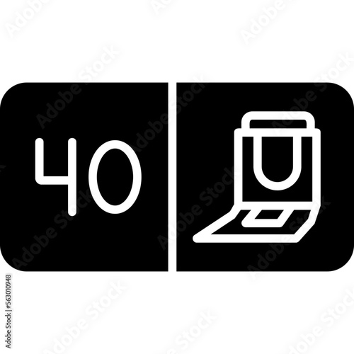 Seat Number Forty Icon
