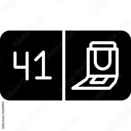 Seat Number Forty One Icon