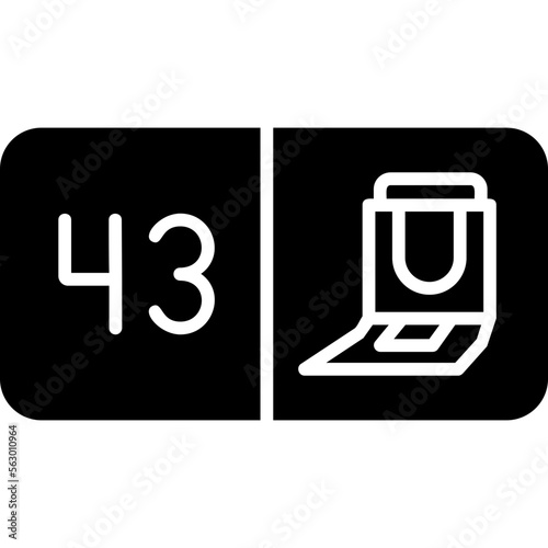 Seat Number Forty Three Icon