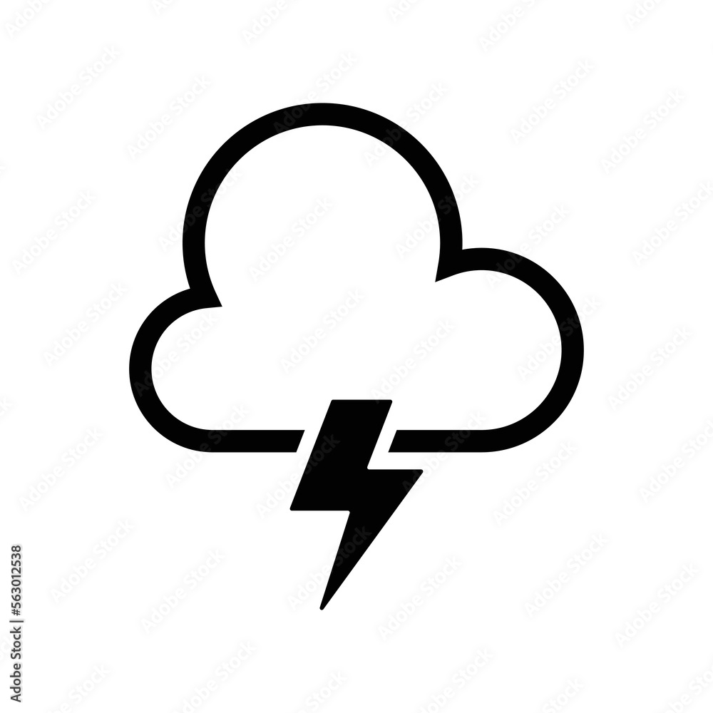 Thunder storm icon vector design template Thunder storm icon vector design template