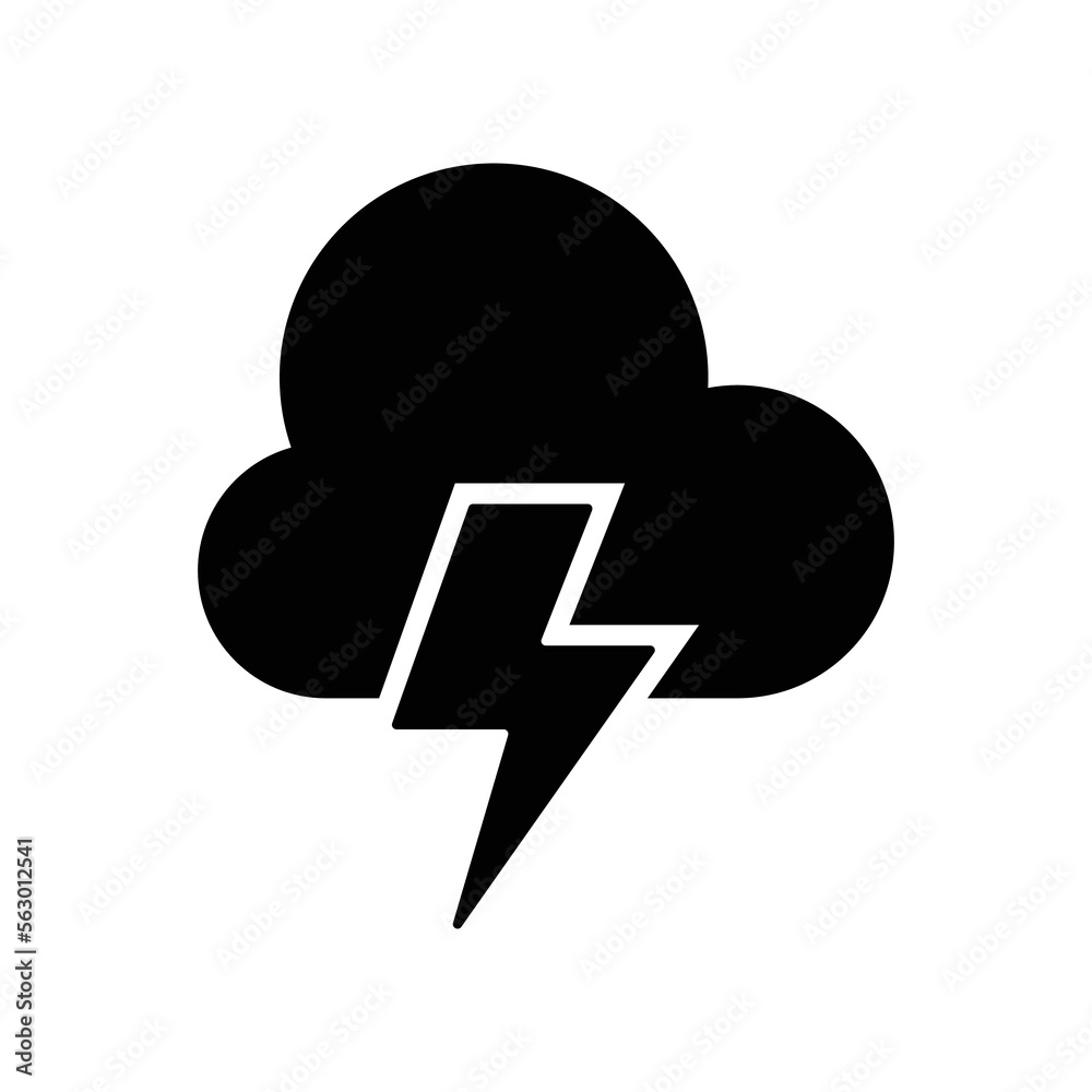 Thunder storm icon vector design template Thunder storm icon vector design template