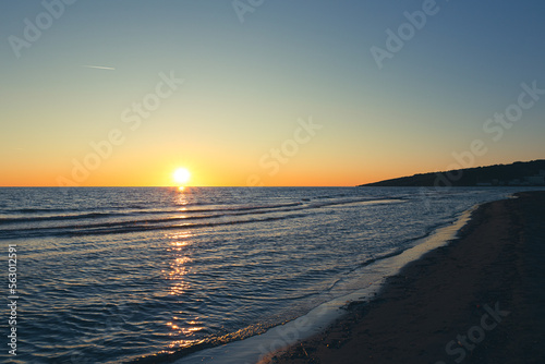 A magical sunset atmosphere, somewhere on the seashore in Montenegro