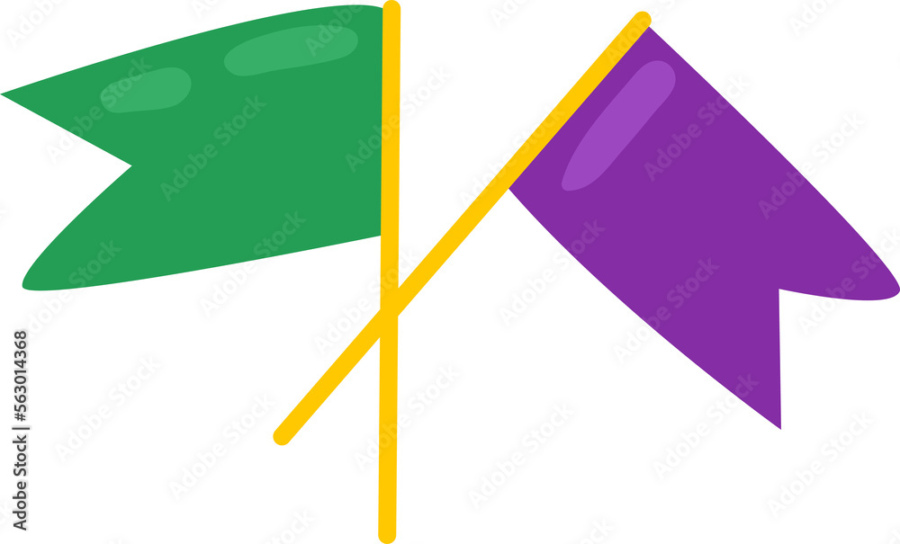 Mardi gras flag Mardi gras flag