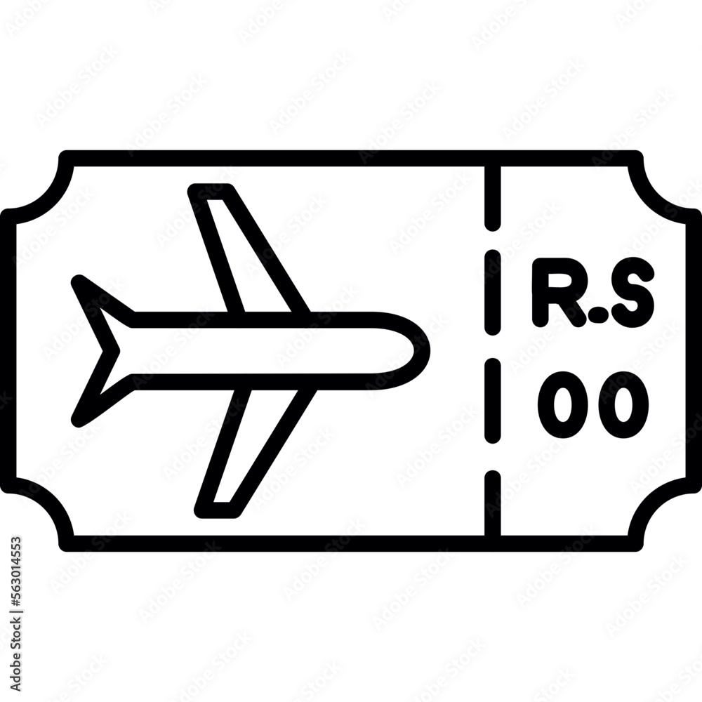 Plane Ticket Icon Plane Ticket Icon