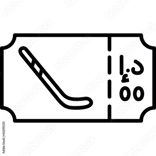 Hockey Ticket Icon