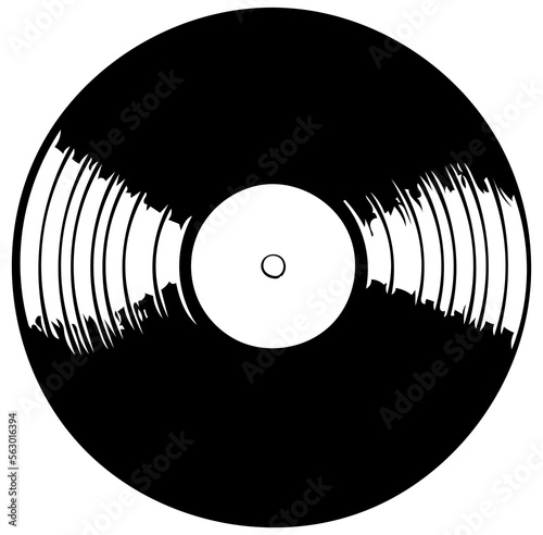 Vintage vinil record with space for tex, retro vinyl record sketch.