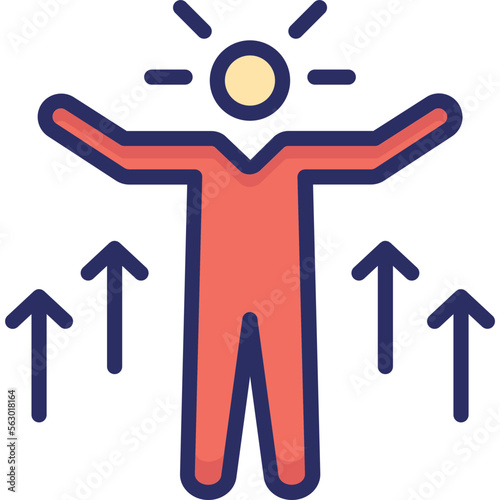 Dependency, esteem  Vector Icon which can easily modify or edit
