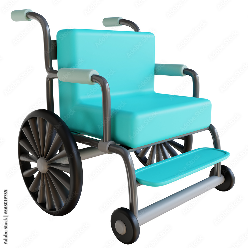 Fototapeta premium 3D Illustration Wheel Chair 