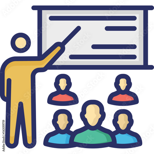 Classroom, learning Vector Icon which can easily modify or edit

