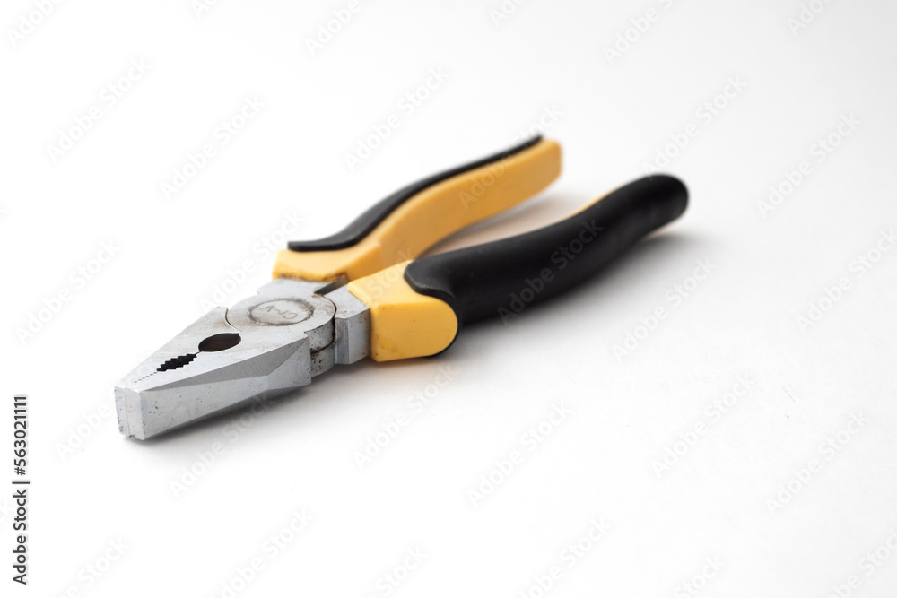 New pliers tool on white background New pliers tool on white background