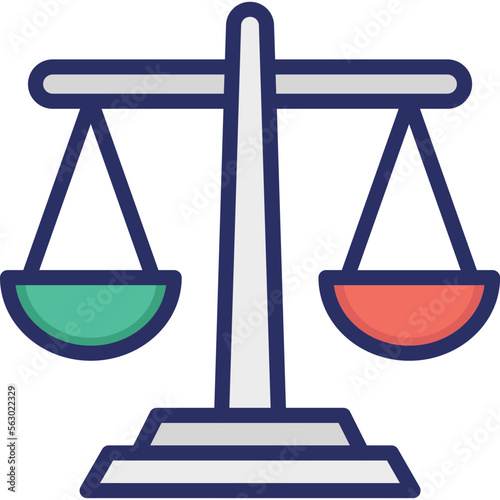 Balance scale, court Vector Icon which can easily modify or edit

