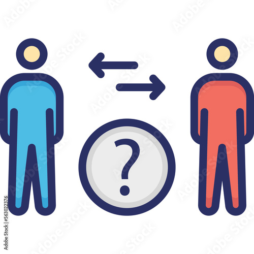 Conflict resolution, disagreement Vector Icon

