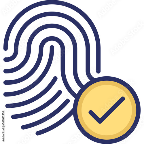 Biometric, identification Vector Icon

