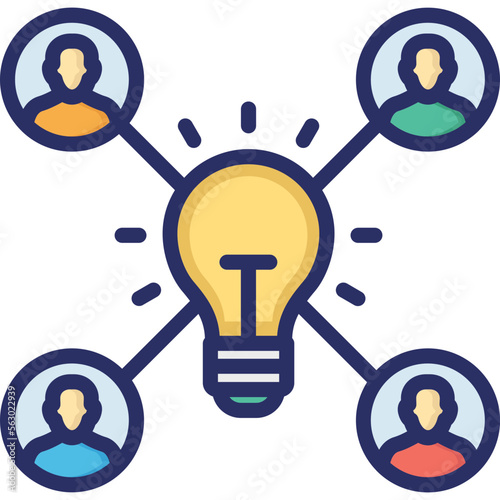 Bulb, contributor Vector Icon

