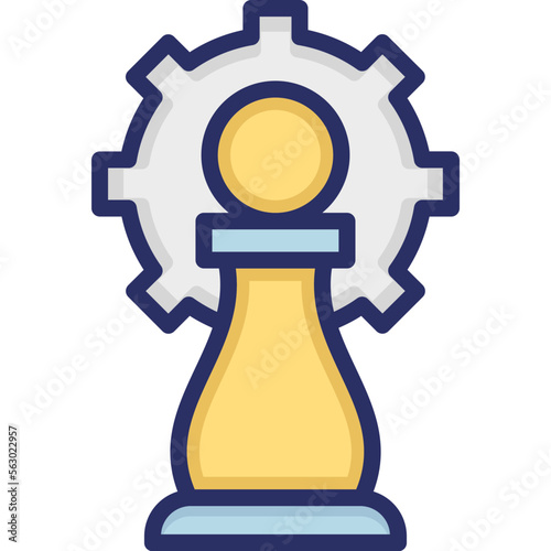 Chess, chess paws Vector Icon

