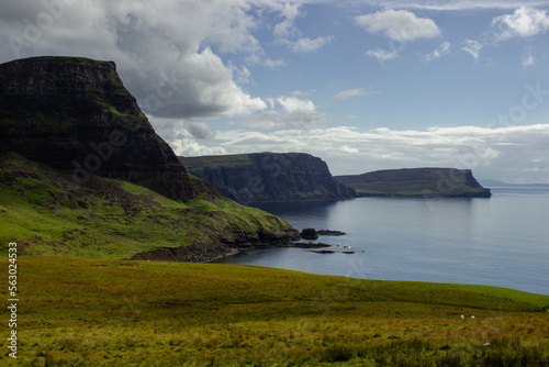 Ocean coast at Neist point lighthouse, Scotland