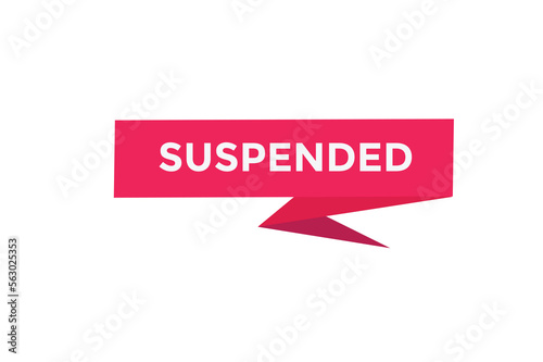 Suspended button web banner templates. Vector Illustration
