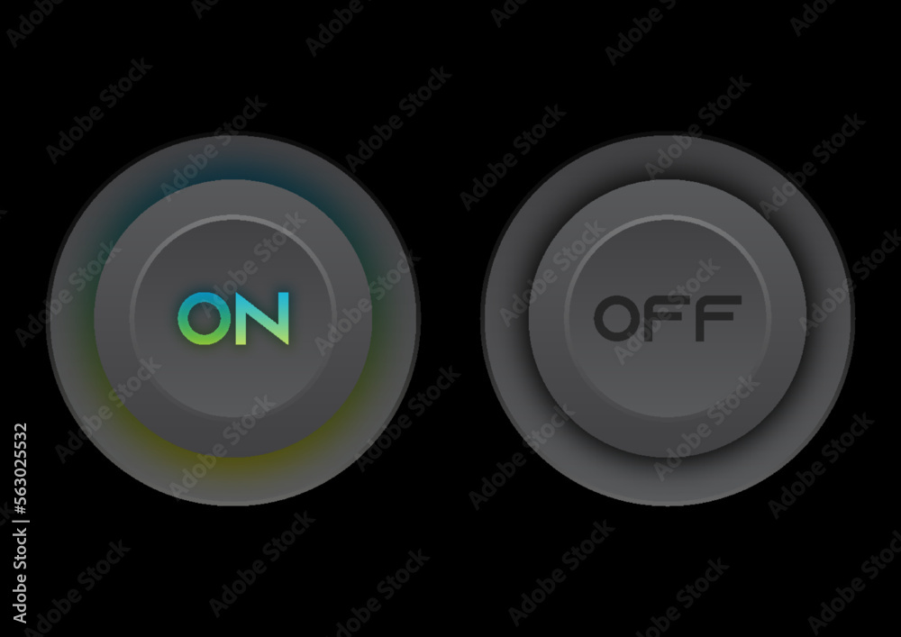 Start Stop On Off Button 3d Vector Illustration Start Stop On Off Button 3d Vector Illustration