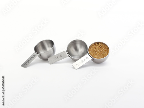 measuring cups and brown sugar