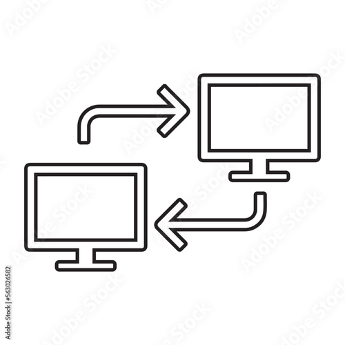 Computer, connection, network icon