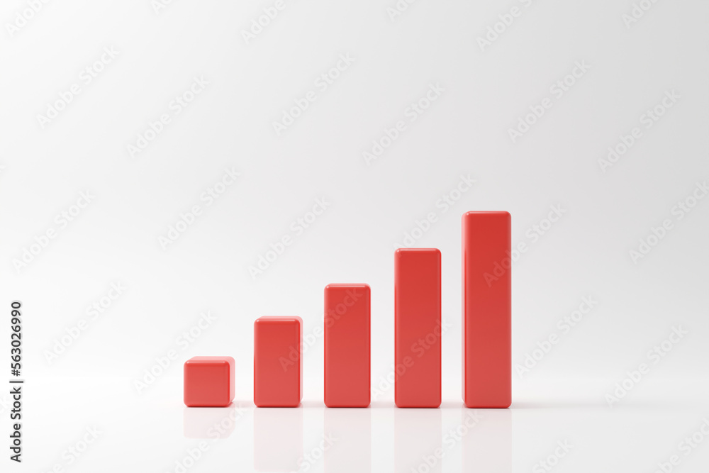 red bar in 3d rendering design. red bar in 3d rendering design.