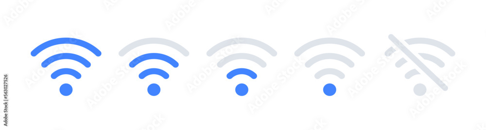 Wi-Fi and wireless icon set. Wireless level and wifi signal. WiFi zone sign. Mobile connection icons. Vector Wi-Fi and wireless icon set. Wireless level and wifi signal. WiFi zone sign. Mobile connection icons. Vector