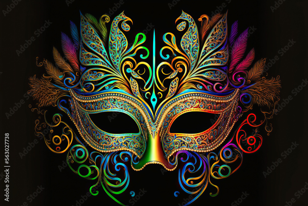 Multicolored carnival mask