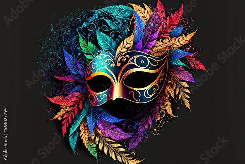 Multicolored carnival mask