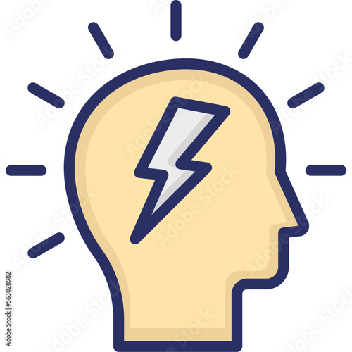 Brainstorm, brainwash Vector Icon

