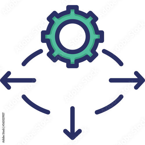 Bi, business intelligence Vector Icon

