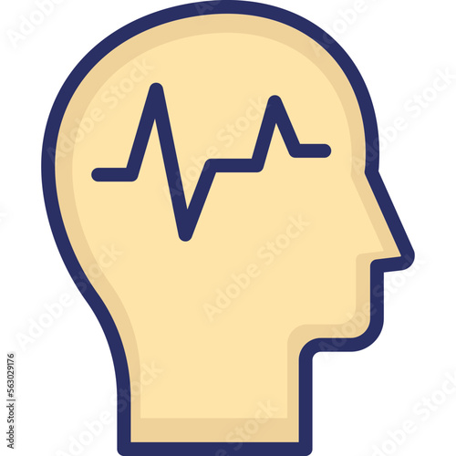 rain, brain structuring Vector Icon

