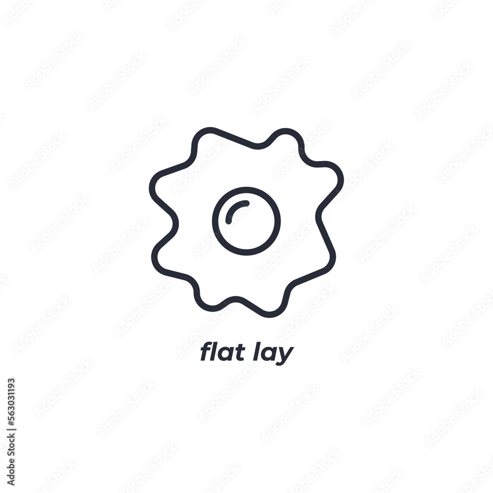 Vector sign flat lay symbol is isolated on a white background. icon color editable. Vector sign flat lay symbol is isolated on a white background. icon color editable.