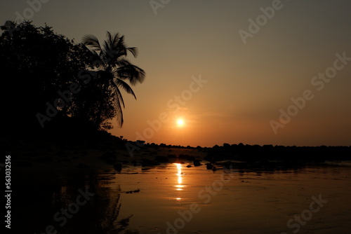 sunset on the beach 