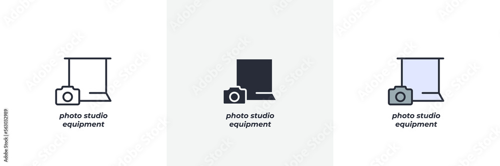 photo studio equipment icon. Line, solid and filled outline colorful version, outline and filled vector sign. Idea Symbol, logo illustration. Vector graphics photo studio equipment icon. Line, solid and filled outline colorful version, outline and filled vector sign. Idea Symbol, logo illustration. Vector graphics