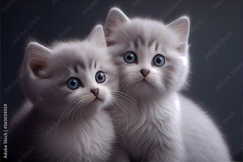 Little kittens beautiful picture picture. Generative AI, Little kittens beautiful picture picture. Generative AI,