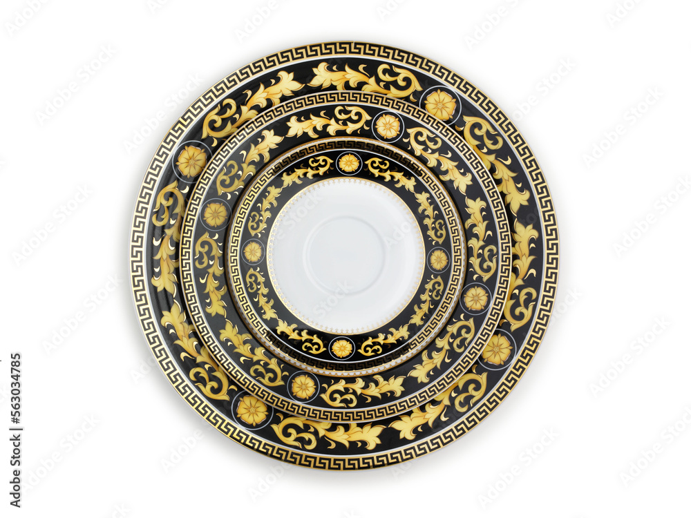 Obraz premium porcelain plate with ornamental pattern