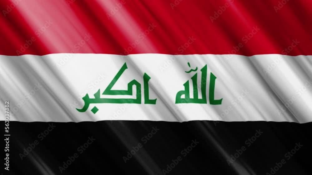 official waving flag of iraq, independence day concept, 4K official waving flag of iraq, independence day concept, 4K