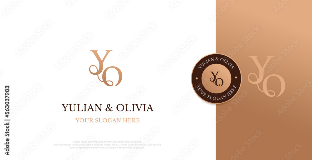 Initial YO Logo Design Vector 