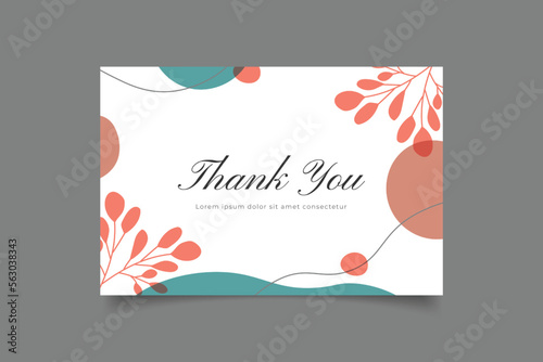 thank you card template design