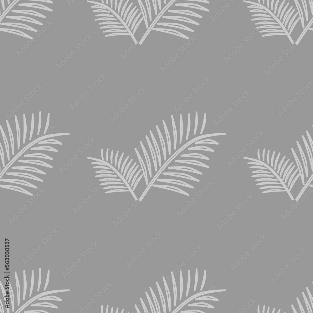 gray white leaf seamless fabric ceramic paper pattern