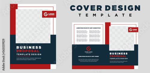 company profile cover template layout design or brochure cover template design