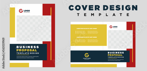 company profile cover template layout design or brochure cover template design