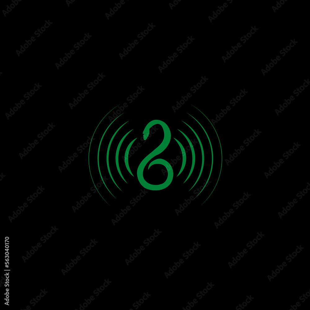green snake radar on black background green snake radar on black background