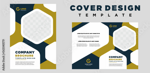 company profile cover template layout design or brochure cover template design