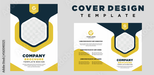 company profile cover template layout design or brochure cover template design
